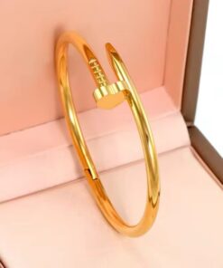 41040-1 Pulsera Dorado Acero clavo corazón