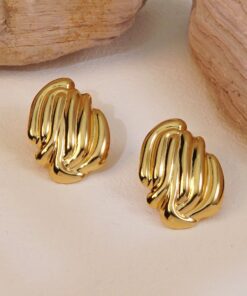 80015 - Zarcillos de acero abstracto