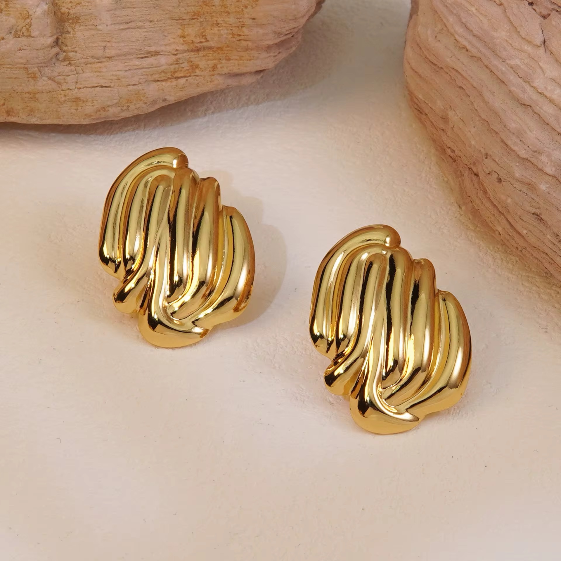 80015 - Zarcillos de acero abstracto