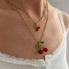 21030-1 Collar cereza Mediana Acero