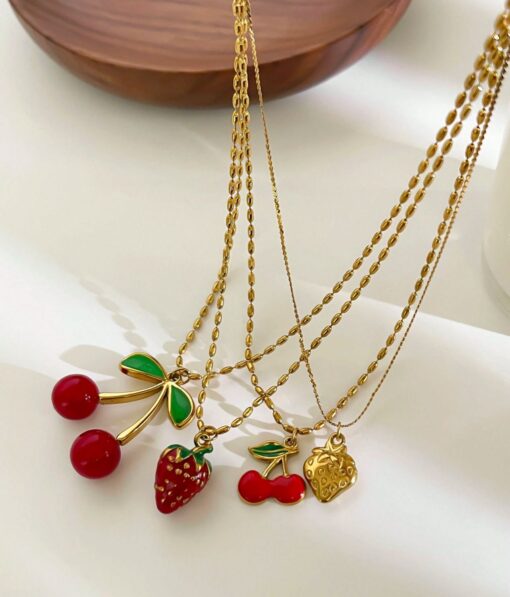 21030 - Collar cereza, fresa