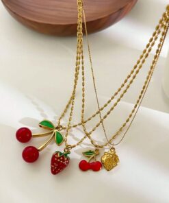 Alternative view of 21030 - Collar cereza Grande Acero