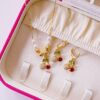 21011 - Collar set cereza con cristales