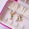 21011 - Collar set cereza rosado