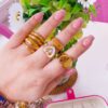 30001-16 Anillos Acero dorado