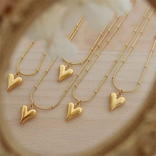 21022 - Collar armado corazon acero