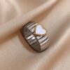 30005 - Anillo Bicolor acero Plateado