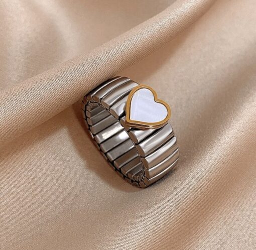 30005 - Anillo Bicolor acero Plateado