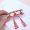 41073 - Pulsera cereza tela
