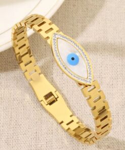 41075 - Pulsera Acero dorada ojo turco