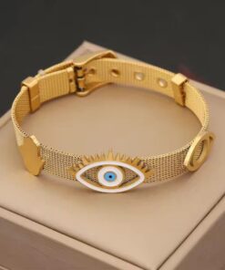 41078 - Pulsera Acero ojo turco con pestañas