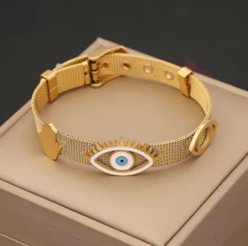 41078 - Pulsera Acero ojo turco con pestañas