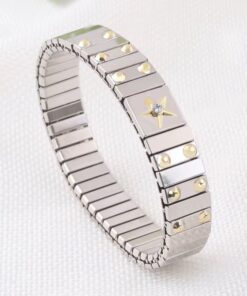 41087 - Pulsera plateada Acero estrella