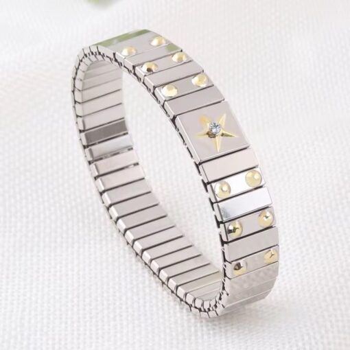 41087 - Pulsera plateada Acero estrella