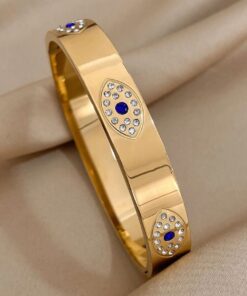 41074 - Pulsera Acero dorada ojo turco
