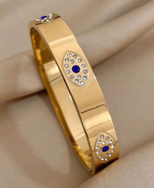 41074 - Pulsera Acero dorada ojo turco