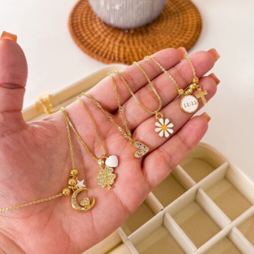 #8 - Combo promo 5 collares blancos