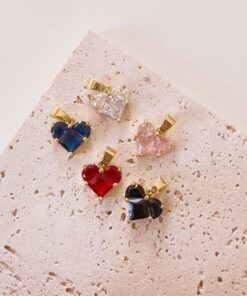 20012 - Dije corazón con cristal