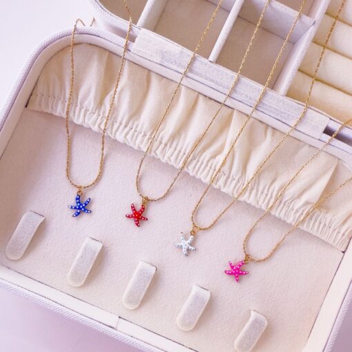 21027 - Collar armado estrella mar esmaltado
