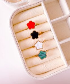 30006 - Anillo trebol esmaltado