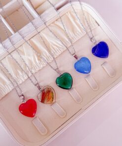 #2 - Combo collar plateado corazon 5 x 8$