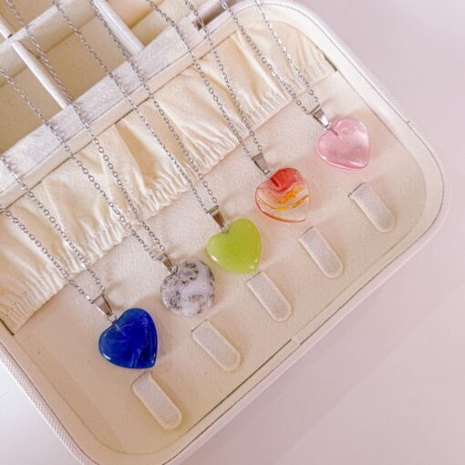 #2 - Combo collar plateado corazon 5 x 8$ - Imagen 2