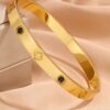 41041 - Pulsera verde oscuro Acero Bangle