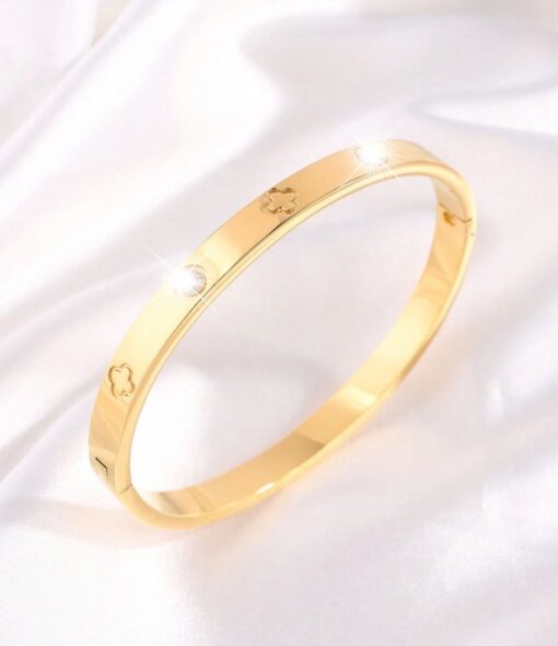 41041-5 Pulsera Transparente Acero Bangle