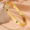 41041-6 Pulsera Negro Acero Bangle