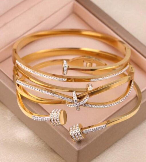 41086 - Pulsera acero con cristales