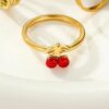 30007 - Anillo cereza acero