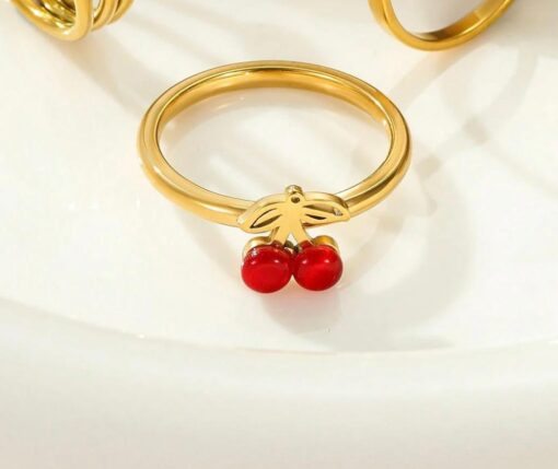 30007 - Anillo cereza acero