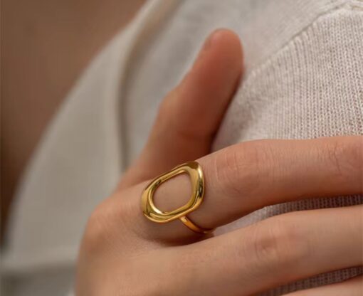 30010 - Anillo ovalo acero - Imagen 2