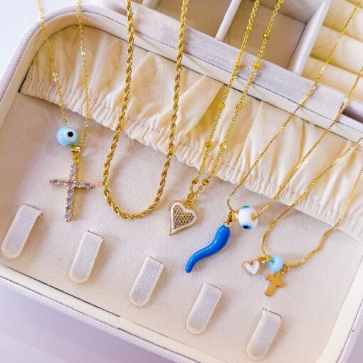 #3 - Combo 5 collares azul x 15$