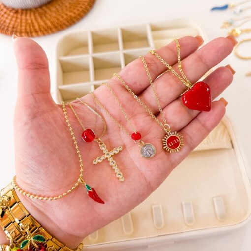#4 - Combo 5 collares rojo x 15$ - Imagen 2