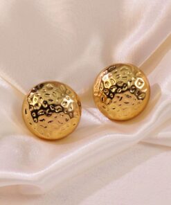 80020 - zarcillos redondo grande en acero