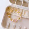 41010-2 Pulsera Rosado armada trebol con balin