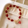 41011-2 Pulsera roja balin corazon fresa