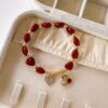 41011 - Pulsera roja balin corazon cereza