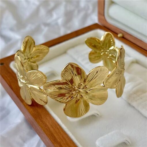 41014 - Pulsera acero multi flor