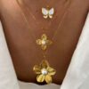 21076 - Collar Armado flor con perla