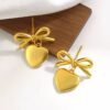 80064 - Zarcillos lazo corazon