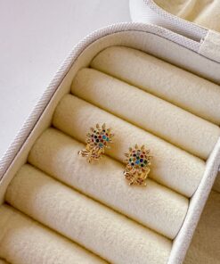80071 - zarcillos topitos multicolor margarita