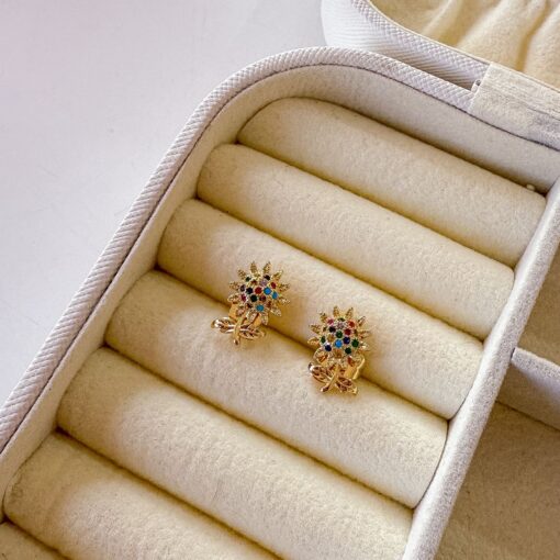 80071 - zarcillos topitos multicolor margarita