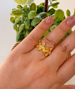 30002-1 Anillos Rodio flor