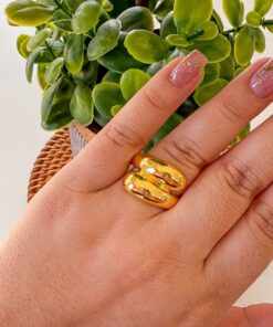 30002-4 Anillos Rodio anchos