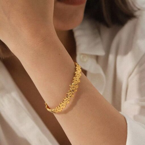 41016 - Pulsera flor acero - Imagen 2