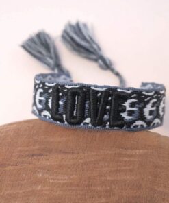 41012 - Pulsera love negra tela