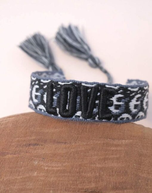 41012 - Pulsera love negra tela