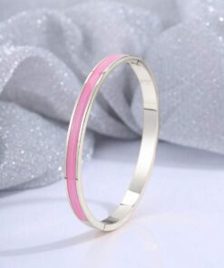 41043-1 Pulsera Acero Plateada Rosada